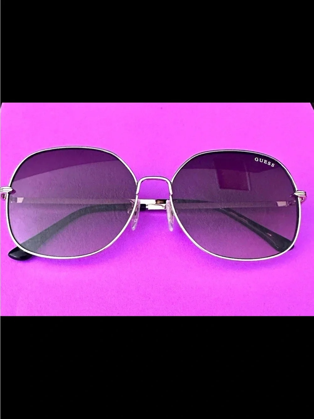 Guess Silver Frame Sunglasses with  Gradient Lenses